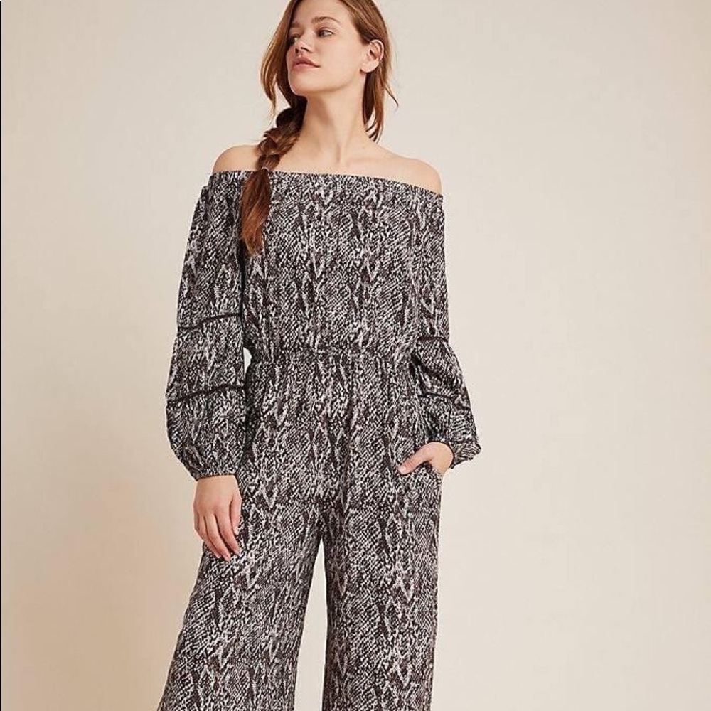 COPY - NWT Anthropologie Blnk Snake print jumpsuit S